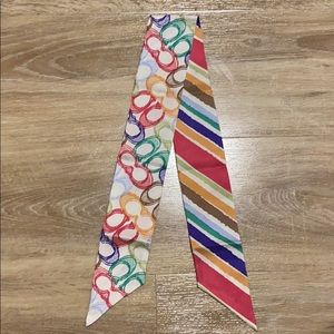 Coach silk hair scarf